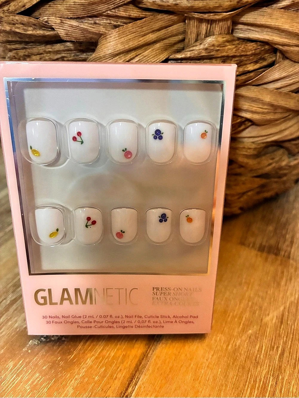 Glamnetic Sweet Picks Press-On Nail Set Pink & White